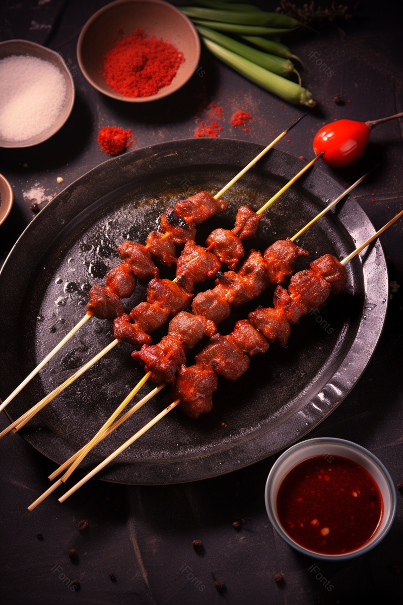 麻辣肉串串串美味新鲜小吃,高清,摄影图,摄影图片,图片大全,摄影图免费下载